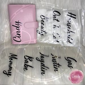 Personalized Cash Binder/ Budget Book